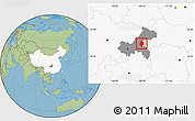 Savanna Style Location Map of Shizhu, highlighted country, highlighted parent region