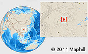 Shaded Relief Location Map of Shizhu