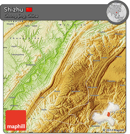 Physical Map of Shizhu