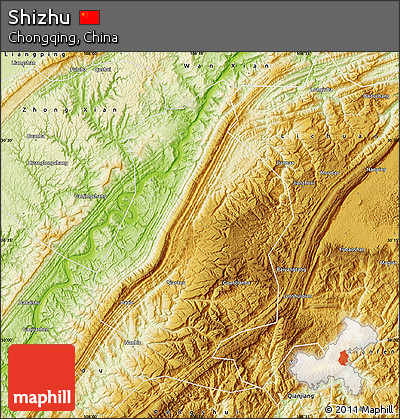 Physical Map of Shizhu