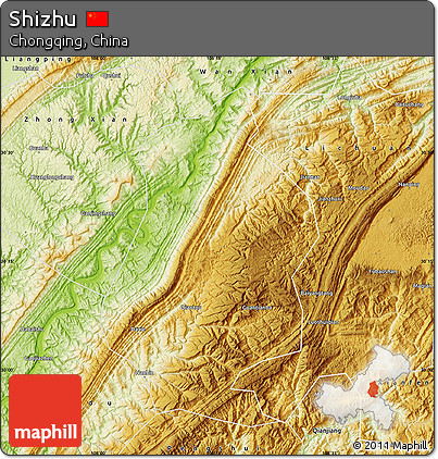 Physical Map of Shizhu