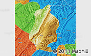 Physical Map of Shizhu, political outside