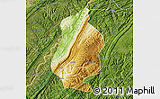 Physical Map of Shizhu, satellite outside