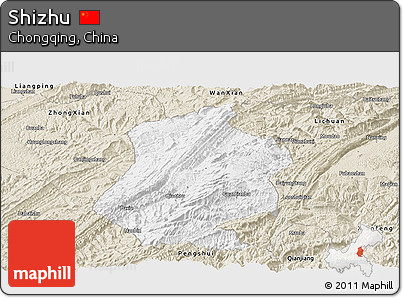 Classic Style Panoramic Map of Shizhu