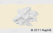 Classic Style Panoramic Map of Shizhu, single color outside