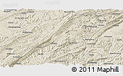 Shaded Relief Panoramic Map of Shizhu