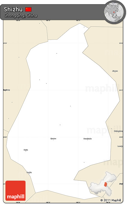 Classic Style Simple Map of Shizhu