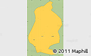 Savanna Style Simple Map of Shizhu, cropped outside