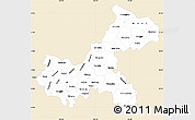 Classic Style Simple Map of Chongqing, single color outside