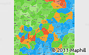 Political Simple Map of Chongqing, political shades outside