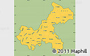 Savanna Style Simple Map of Chongqing, cropped outside