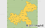 Savanna Style Simple Map of Chongqing, cropped outside