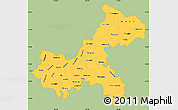 Savanna Style Simple Map of Chongqing, single color outside