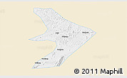 Classic Style 3D Map of Tongliang, single color outside
