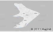 Gray 3D Map of Tongliang, single color outside