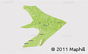 Physical 3D Map of Tongliang, cropped outside