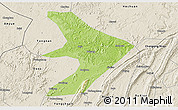 Physical 3D Map of Tongliang, shaded relief outside