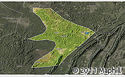 Satellite 3D Map of Tongliang, darken, semi-desaturated