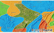 Satellite 3D Map of Tongliang, political outside