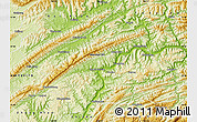 Physical Map of Wan Xian