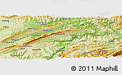 Physical Panoramic Map of Wan Xian