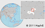 Gray Location Map of Wanxian Shi, highlighted parent region