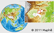 Physical Location Map of Wanxian Shi, highlighted parent region