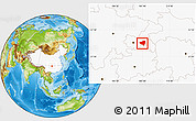 Physical Location Map of Wulong, highlighted country