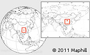 Blank Location Map of Yunyang, within the entire country