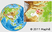 Physical Location Map of Yunyang, highlighted parent region