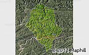Satellite Map of Yunyang, semi-desaturated