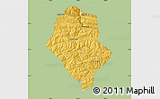 Savanna Style Map of Yunyang, single color outside