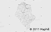 Silver Style Map of Yunyang, single color outside