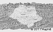 Gray Panoramic Map of Yunyang