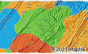 Political 3D Map of Zhong Xian