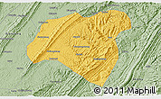 Savanna Style 3D Map of Zhong Xian