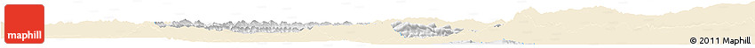 Classic Style Horizon Map of Zhong Xian, single color outside