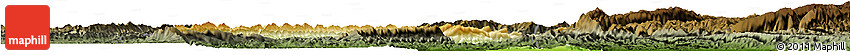 Physical Horizon Map of Zhong Xian, darken
