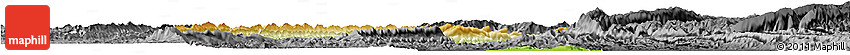 Physical Horizon Map of Zhong Xian, darken, desaturated