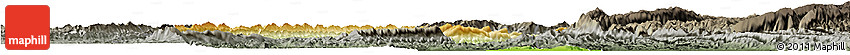 Physical Horizon Map of Zhong Xian, darken, semi-desaturated