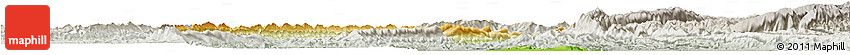 Physical Horizon Map of Zhong Xian, lighten, semi-desaturated