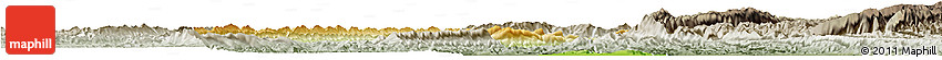 Physical Horizon Map of Zhong Xian, semi-desaturated