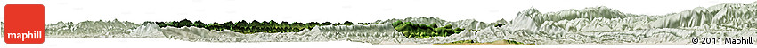 Satellite Horizon Map of Zhong Xian, lighten