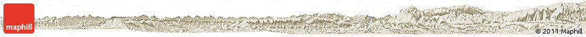 Shaded Relief Horizon Map of Zhong Xian