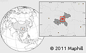 Blank Location Map of Zhong Xian, highlighted country, highlighted parent region