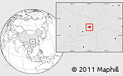 Blank Location Map of Zhong Xian, highlighted country