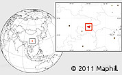 Blank Location Map of Zhong Xian