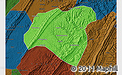 Political Map of Zhong Xian, darken
