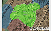 Political Map of Zhong Xian, darken, semi-desaturated