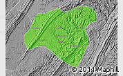 Political Map of Zhong Xian, desaturated
